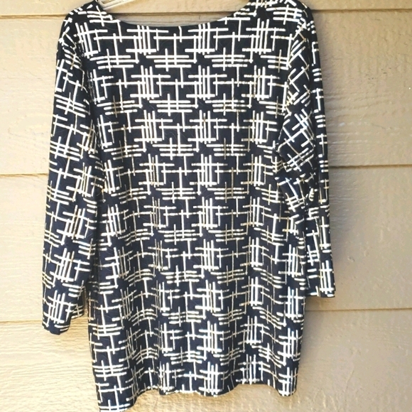 Jm Collection Plus Size Printed Jacquard Top 2x - Picture 5 of 6